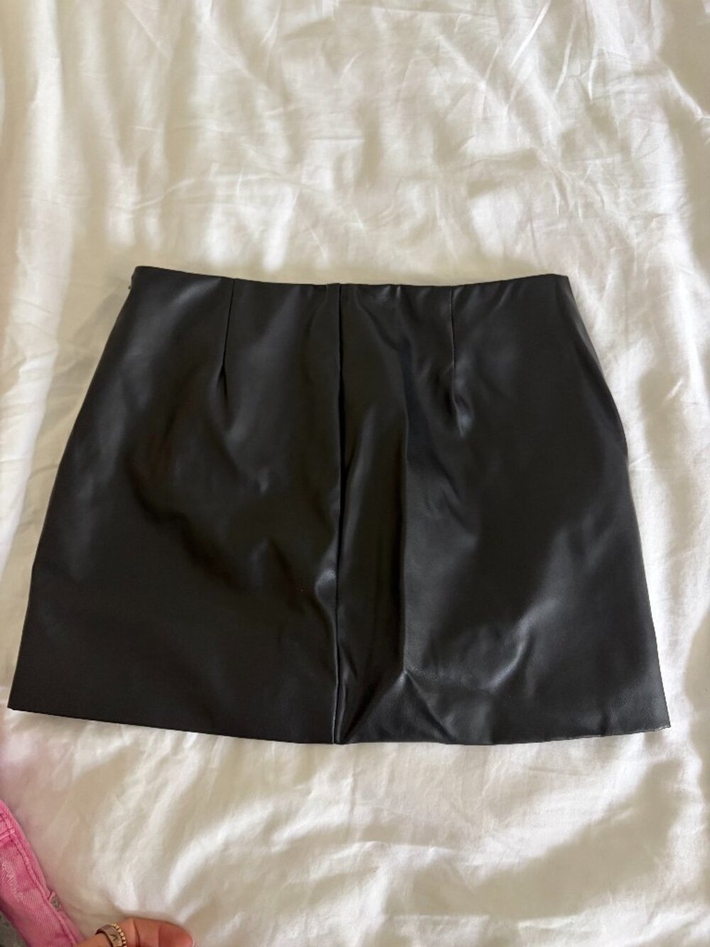 Superdown Black Faux Leather Mini Skirt Size XS